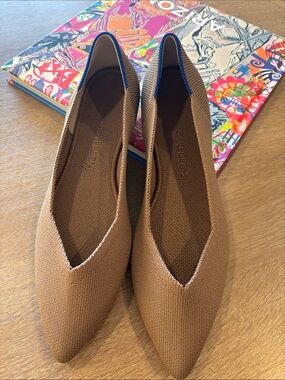 Rothy's Brown Pointed Knit Flats